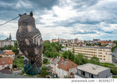 Panorama of the city of Olomouc in the Czech Republic from a bird's eye view 90309277
