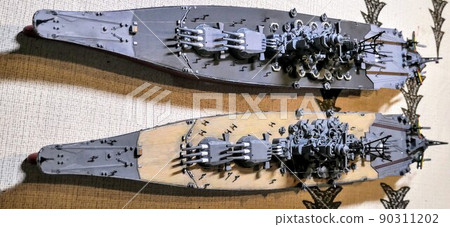 Plastic model model of battleship Yamato and Musashi Plastic model model of battleship Yamato and Musashi 90311202
