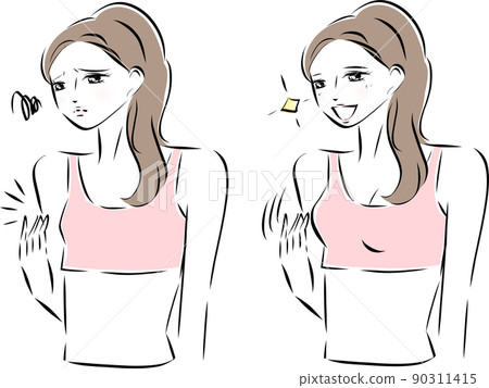 Women who care about bust size before and after 90311415