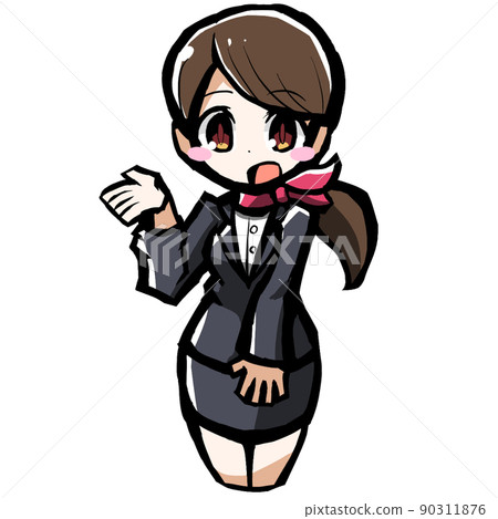 卡通風格的客艙服務員 90311876
