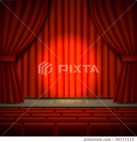 Concert stage vector realistic illustration 90313119