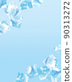 Watercolor-style collage with the image of ice 90313272