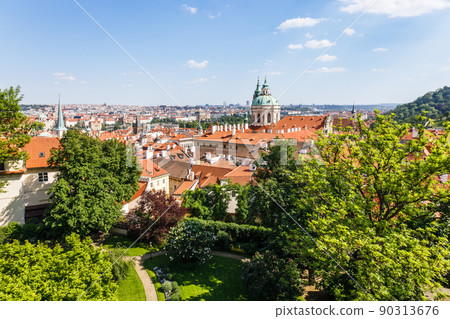 Houses with traditional red roofs in Prague Old Town, Czech Republic Houses with traditional red roofs in Prague Old Town, Czech Republic 90313676
