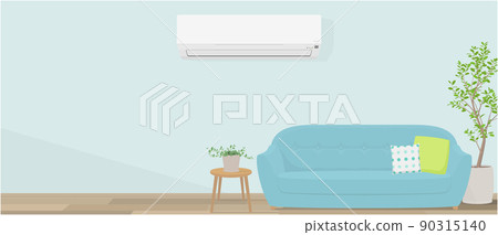 Illustration of an air-conditioned living room 90315140