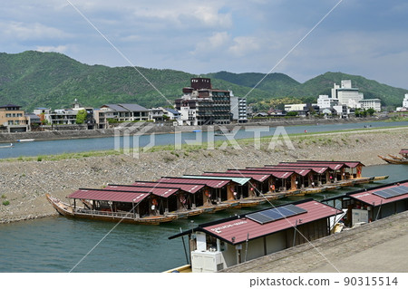 Nagara River Ukai Pleasure Boat at Mooring 90315514