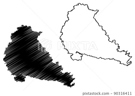 Pune district (Maharashtra State, Pune Division, Republic of India) map vector illustration, scribble sketch map Pune district (Maharashtra State, Pune Division, Republic of India) map vector illustration, scribble sketch map 90316411