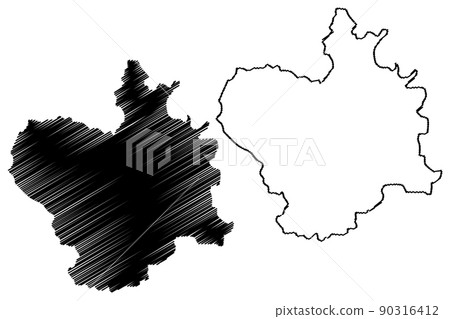 Purba Bardhaman district (West Bengal State, Republic of India) map vector illustration, scribble sketch Purba Bardhaman map Purba Bardhaman district (West Bengal State, Republic of India) map vector illustration, scribble sketch Purba Bardhaman map 90316412
