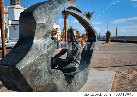 Monument installed on Arrecife seafront of Lanzarote Monument installed on Arrecife seafront of Lanzarote 90318046