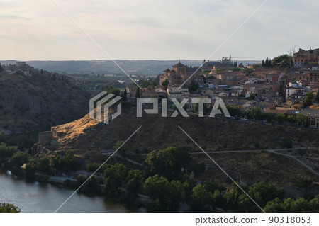 Distant view historical city of Toledo. Spain 90318053