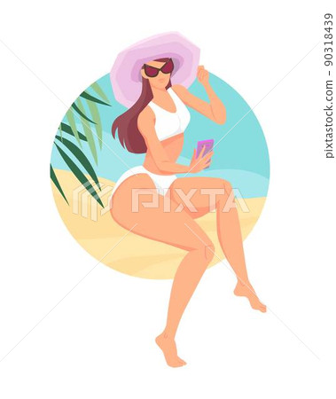 Fashion young woman wearing a hat, sunglasses and taking selfies Fashion young woman wearing a hat, sunglasses and taking selfies 90318439