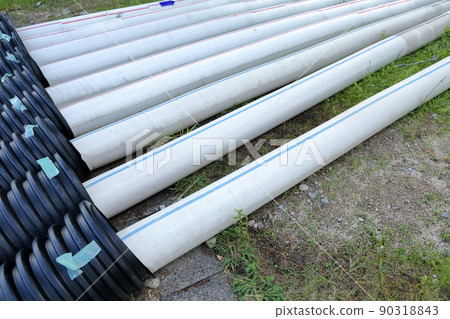 臨時抽水軟管（明治灌溉堰、漏水問題、愛知縣豐田市） 90318843