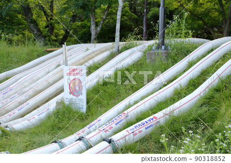 臨時抽水軟管（明治灌溉堰、漏水問題、愛知縣豐田市） 90318852