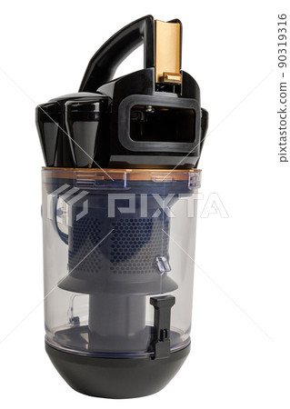 bagless cyclone vacuum cleaner contatiner - unused new and empty, isolated bagless cyclone vacuum cleaner contatiner - unused new and empty, isolated 90319316