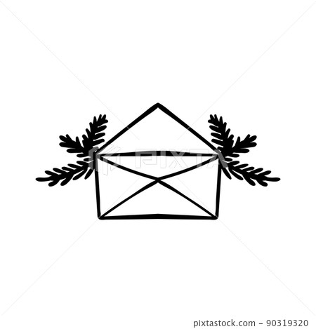 Illustration of envelope on white background. Illustration of envelope on white background. 90319320
