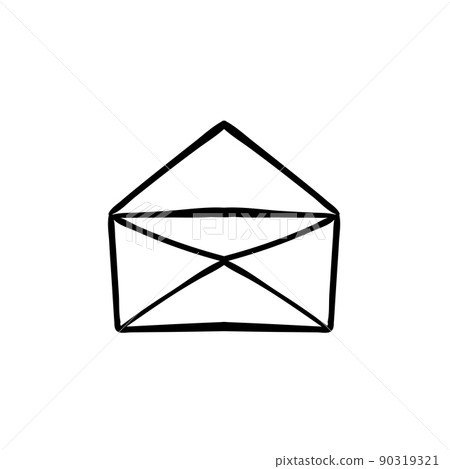 Illustration of envelope on white background. Illustration of envelope on white background. 90319321