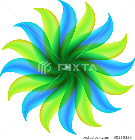 Abstract colorful wavy shape. Bright poster, banner, web design element.Can be used for wallpaper, flyer, advertisement, brochures. 90319326