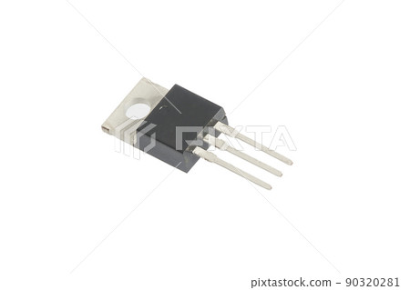 Power transistor - package TO-220 on a white background Power transistor - package TO-220 on a white background 90320281