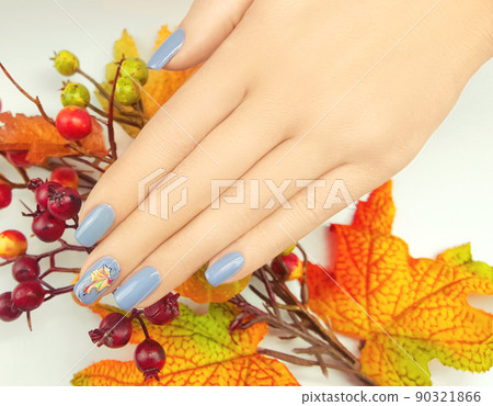 Young beautiful woman hands with elegant manicure Young beautiful woman hands with elegant manicure 90321866