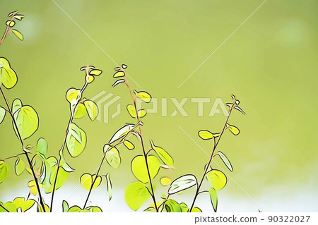Pastel-like "fresh waterside plants" illustration image Pastel-like "fresh waterside plants" illustration image 90322027
