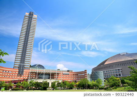 福岡市PayPay Dome和福岡海鷹希爾頓酒店的風景 福岡市PayPay Dome和福岡海鷹希爾頓酒店的風景 90322440