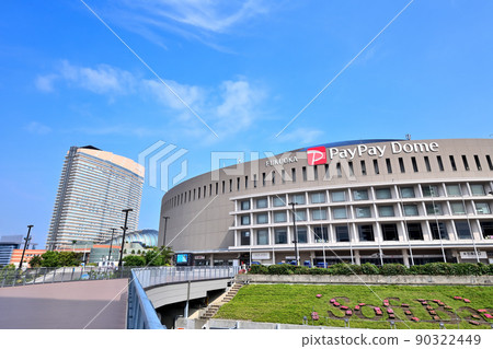 Scenery of Fukuoka City PayPay Dome and Hilton Fukuoka Sea Hawk 90322449