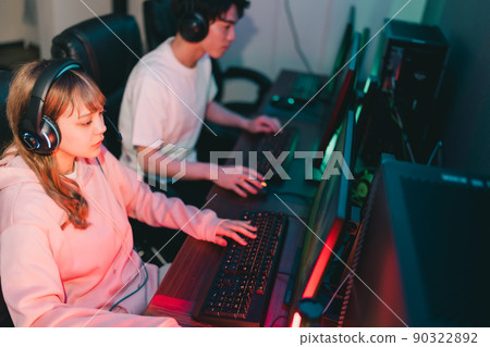 electronic sports, female, lady 90322892