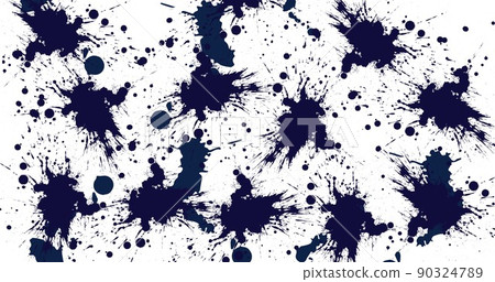 Full frame illustration of blue paint stains on white background 90324789