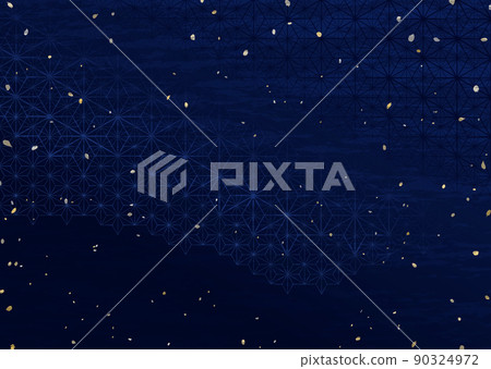 帶有麻葉圖案的日式矢量素材 帶有麻葉圖案的日式矢量素材 90324972