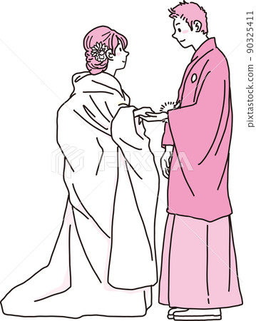 婚紗照_和服_2色_洋紅色 90325411