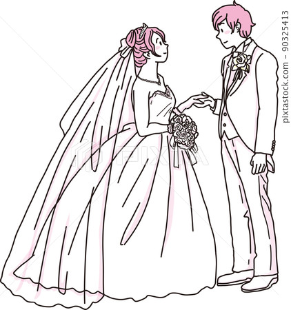 婚紗照_西服_2色_洋紅色 90325413