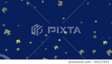 Image of question marks and puzzles over violet background Image of question marks and puzzles over violet background 90325943