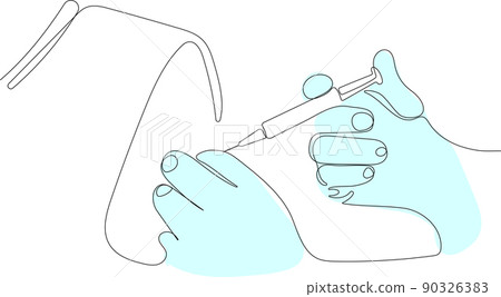 Medicine doctor and vaccine dose 90326383
