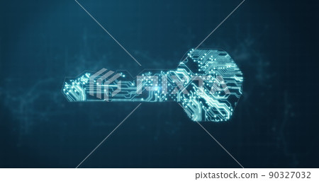 Conceptual image of circuit connection key-插圖素材 [90327032] - PIXTA圖庫