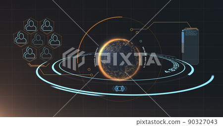 Digitally generated planet earth and global communication concept Digitally generated planet earth and global communication concept 90327043