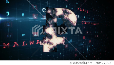 Image of data processing over ruble currency Image of data processing over ruble currency 90327998