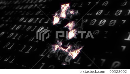 Image of data processing over dollar symbol 90328002