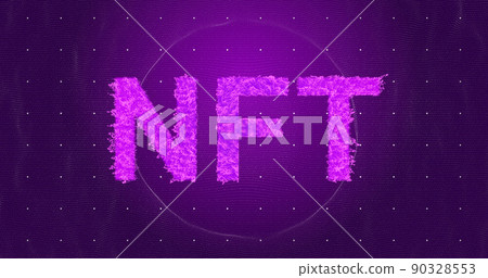 Image of nft over violet background with dots Image of nft over violet background with dots 90328553