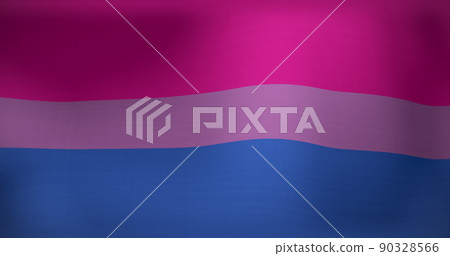 Image of lgbt flag with bisexual colours waving Image of lgbt flag with bisexual colours waving 90328566