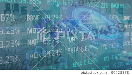 Image of data processing over stock market Image of data processing over stock market 90328588