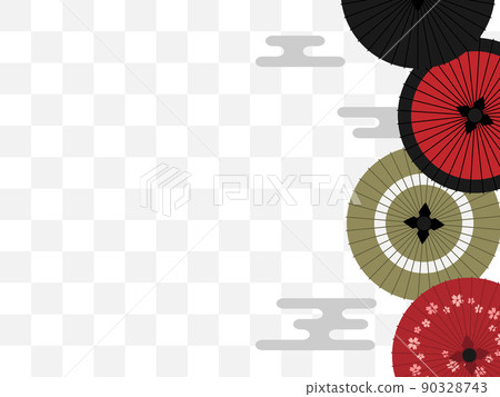 日本傘的背景水平位置白色 90328743