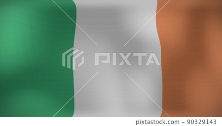 Image of waving flag of ireland Image of waving flag of ireland 90329143