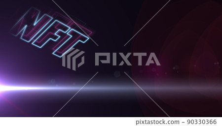 Image of nft over violet light and black background Image of nft over violet light and black background 90330366