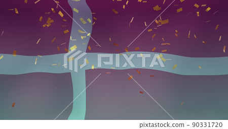 Image of confetti over flag of denmark 90331720