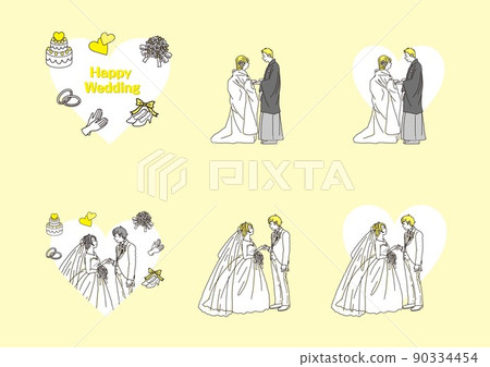 婚禮圖片_set_with 背景顏色_黃色 90334454