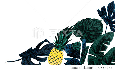 Tropical plant tropical frame illustration Tropical plant tropical frame illustration 90334778