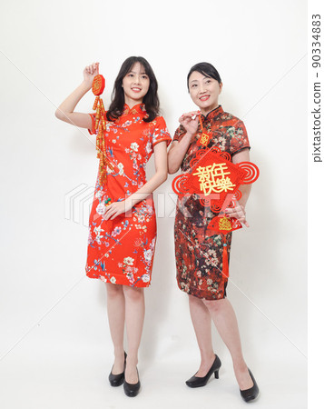 由傳統旗幟、女性和成熟女性書寫，Maetsuki 為白色背景。 90334883