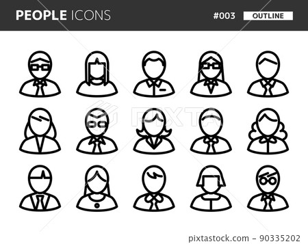 Line style icon set related to people_003 Line style icon set related to people_003 90335202