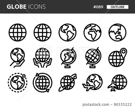 Earth-related line-style icon set_089 Earth-related line-style icon set_089 90335222