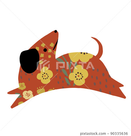 Jumping dog 90335636
