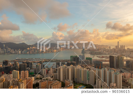 the cityscape of the Kwoloon, hong kong 29 May 2022 the cityscape of the Kwoloon, hong kong 29 May 2022 90336015
